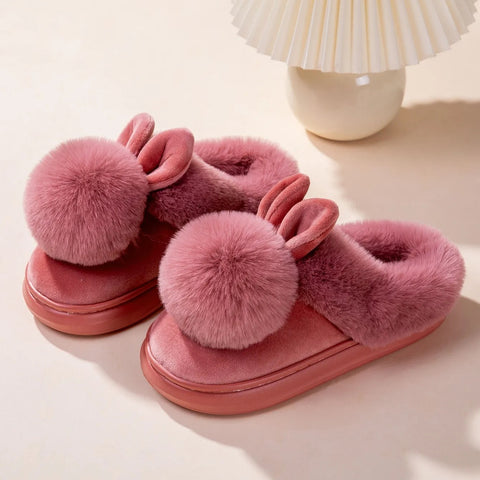Cozy Plush Rabbit Slippers