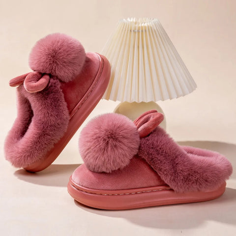 Cozy Plush Rabbit Slippers