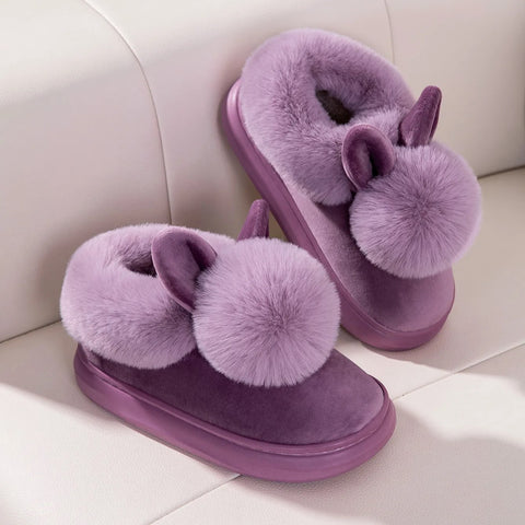 Cozy Plush Rabbit Slippers