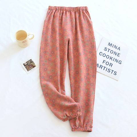 Women's Retro Cotton Pajama Pants