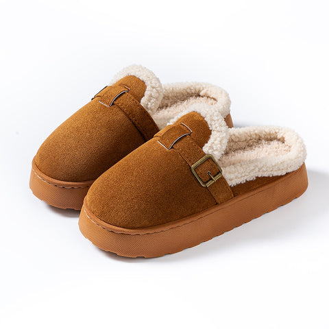 Women's Buckle Platform Slippers