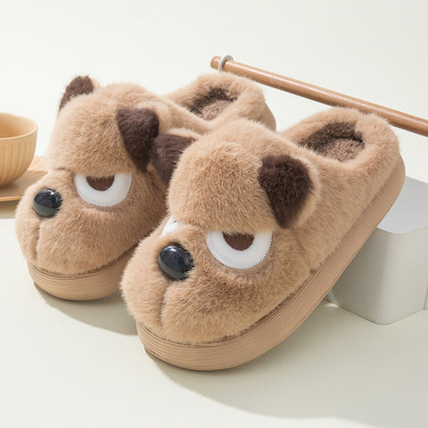 Angry Puppy Plush Slippers