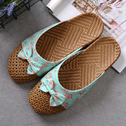 Women's Linen Vintage House Slippers
