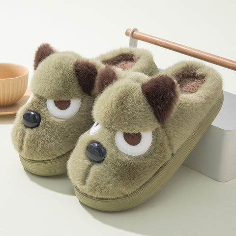 Angry Puppy Plush Slippers