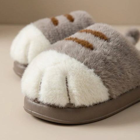 Cat Paw Plush Slippers
