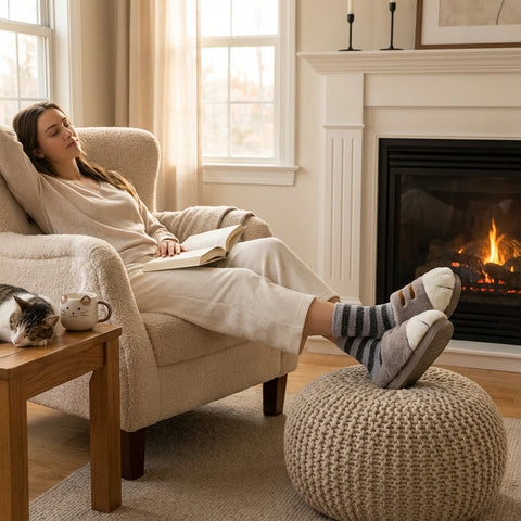 Cat Paw Plush Slippers