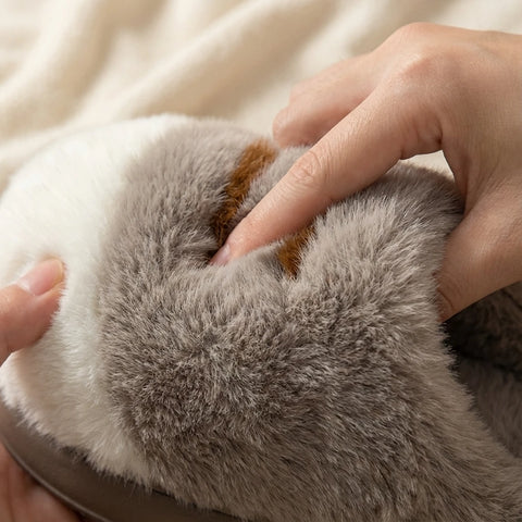 Cat Paw Plush Slippers
