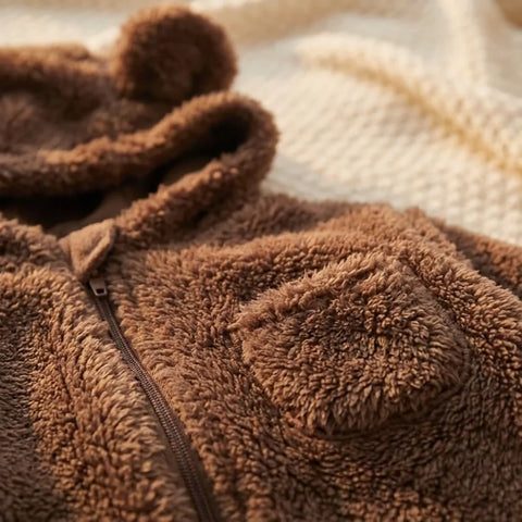 Plush Bear Winter Baby Romper