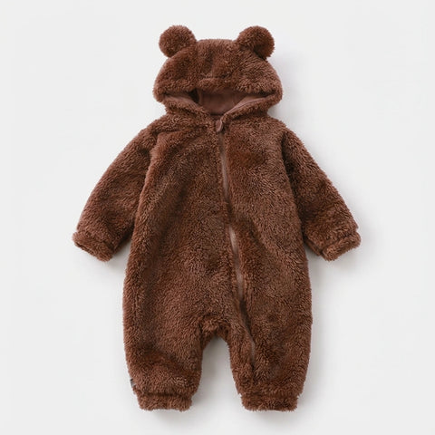 Plush Bear Winter Baby Romper
