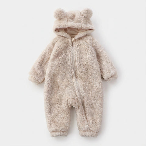 Plush Bear Winter Baby Romper