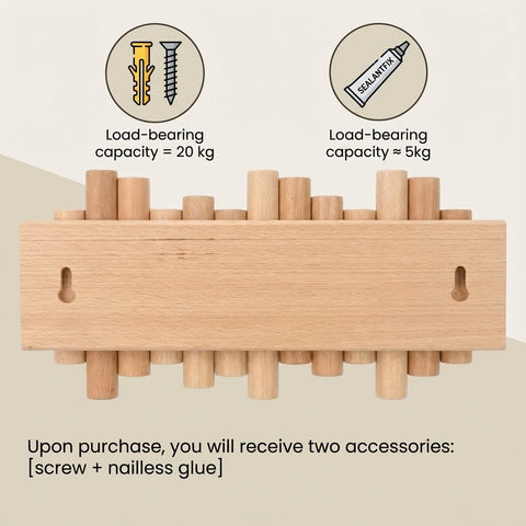 Picket Wooden Flip Wall Hooks