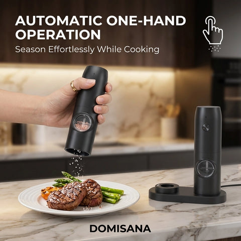 Electric Pepper & Salt Grinder Set