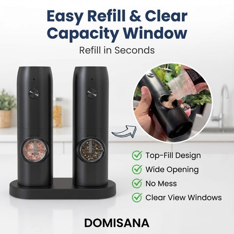 Electric Pepper & Salt Grinder Set