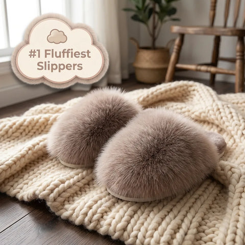 Fluffy House Slippers - Valentines Sale