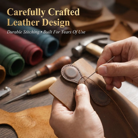 Handmade Magnetic Leather Bookmark