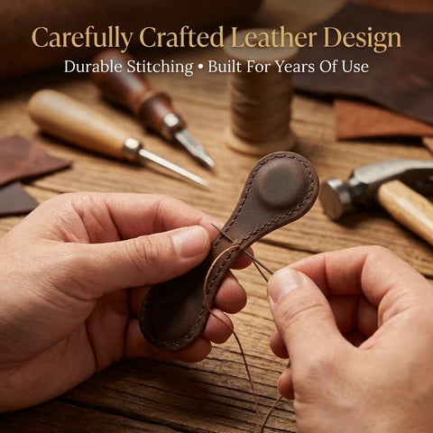 Handmade Magnetic Leather Bookmark