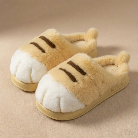 Cat Paw Plush Slippers