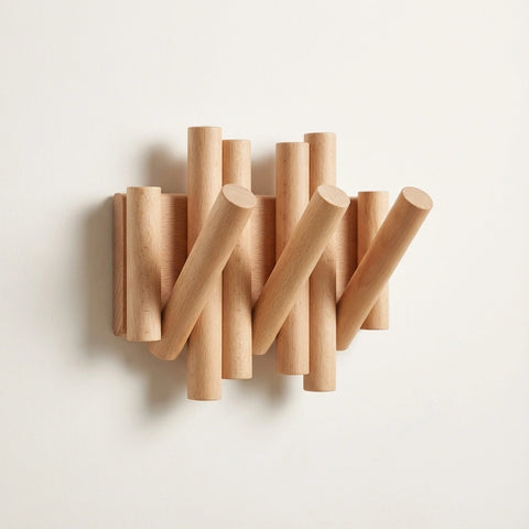 Picket Wooden Flip Wall Hooks