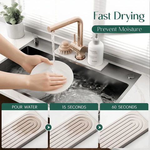 The InstaDry Faucet Stone Mat - Limited Time Offer