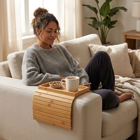 Bamboo Sofa Arm Tray