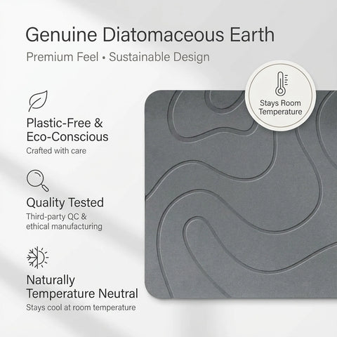 Fast-Dry Diatomite Stone Bath Mat