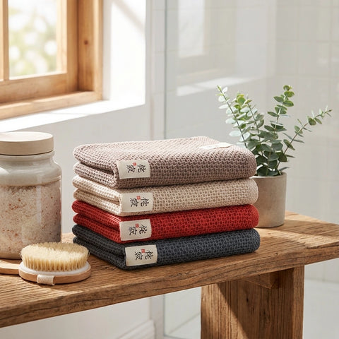 Sakura Cotton Waffle Weave Kitchen Towels