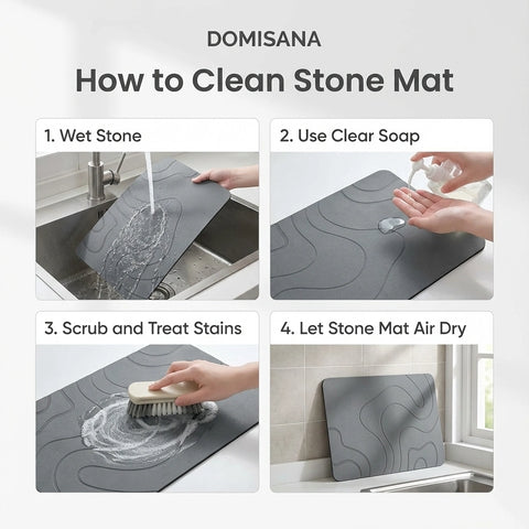 Fast-Dry Diatomite Stone Bath Mat