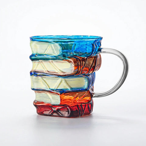Stacked Book Glass Mug