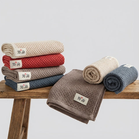 Sakura Cotton Waffle Weave Kitchen Towels