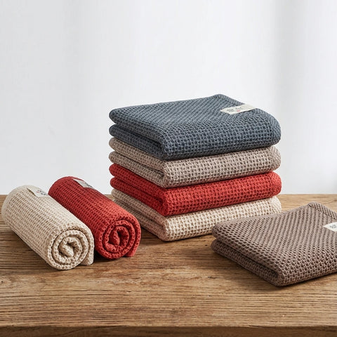 Sakura Cotton Waffle Weave Kitchen Towels