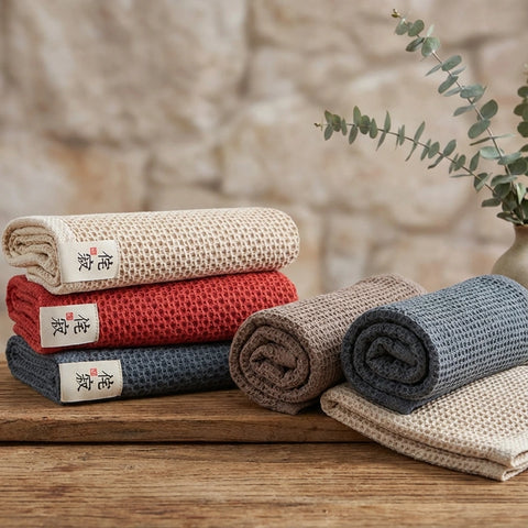 Sakura Cotton Waffle Weave Kitchen Towels