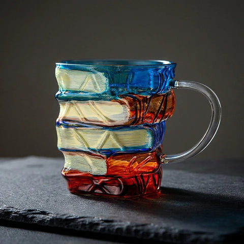 Stacked Book Glass Mug