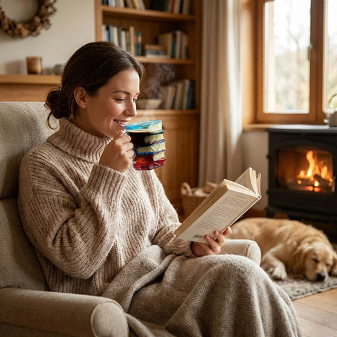 Stacked Book Glass Mug