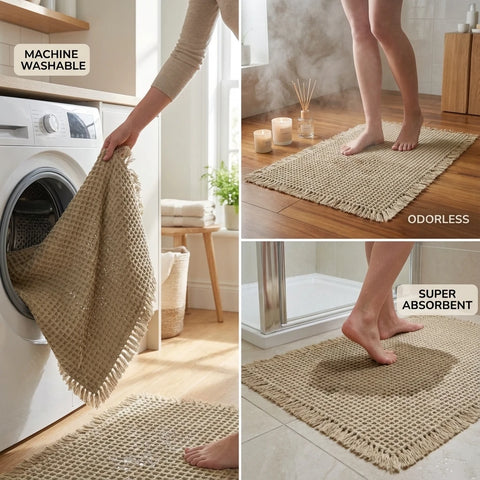 QuickDry Waffle Bath Mat
