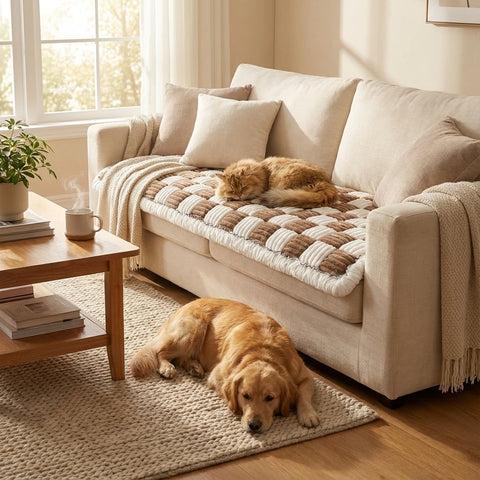 Cozy Patchwork Sofa Pet Mat Protector