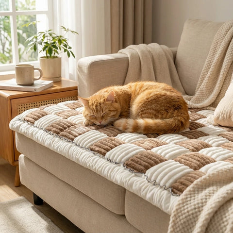 Cozy Patchwork Sofa Pet Mat Protector