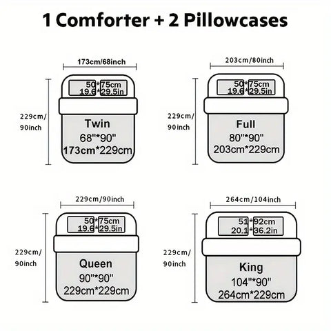 King & Queen Duvet Cover Bedding Set