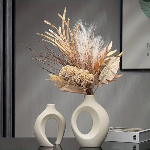 Nordic Boho Ceramic Vase Set