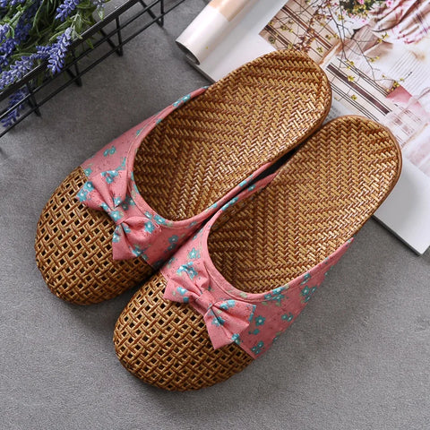 Women's Linen Vintage House Slippers