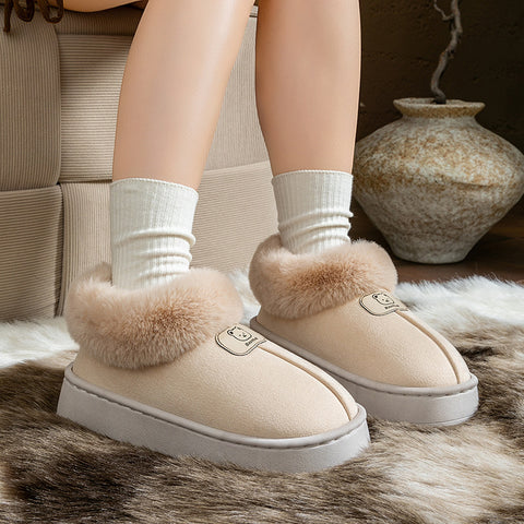 Faux Fur Women’s Boot Slippers