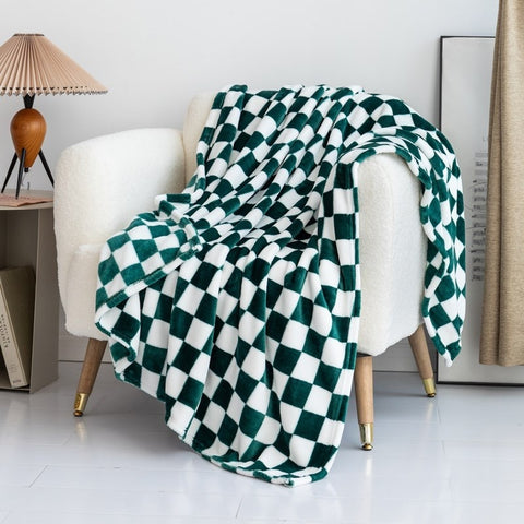 Checkered Flannel Throw Blanket