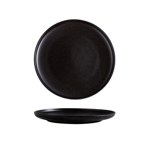 Black Ceramic Dinner Plate - Japanese Style