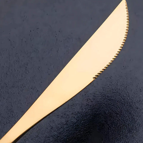 Matte Gold Silverware Set - 18/10 Stainless Steel Flatware