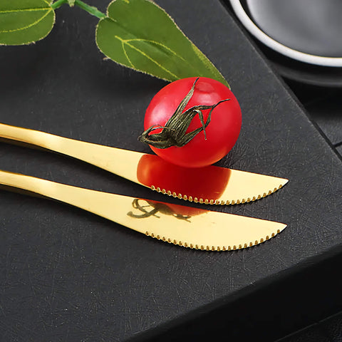 Matte Gold Silverware Set - 18/10 Stainless Steel Flatware