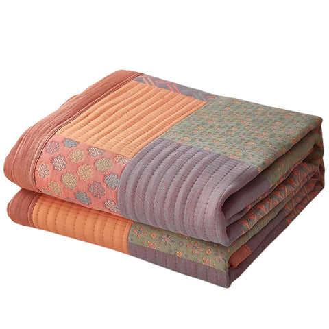 Cotton Woven Quilt with Patchwork Patterns - Skin Friendly & Soft