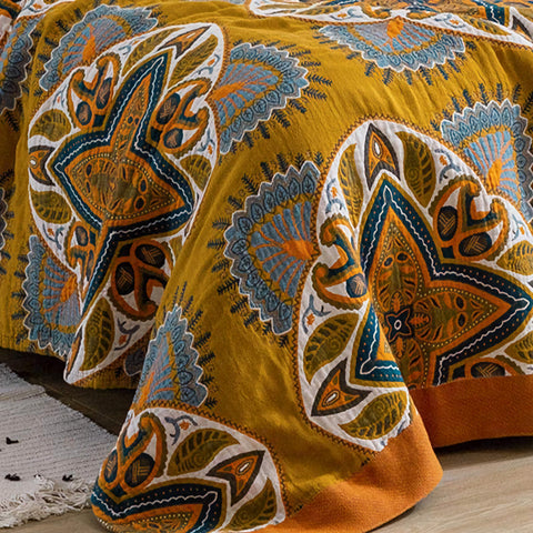 Marrakech Cotton Quilt - Reversible & Soft Bedspread