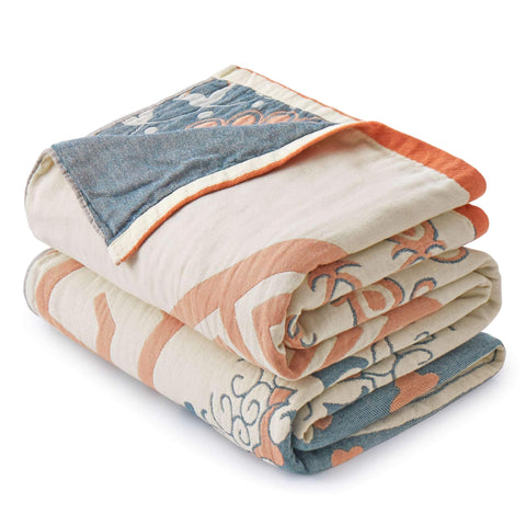 Cotton Gauze Quilt - Geometric & Boho Pattern