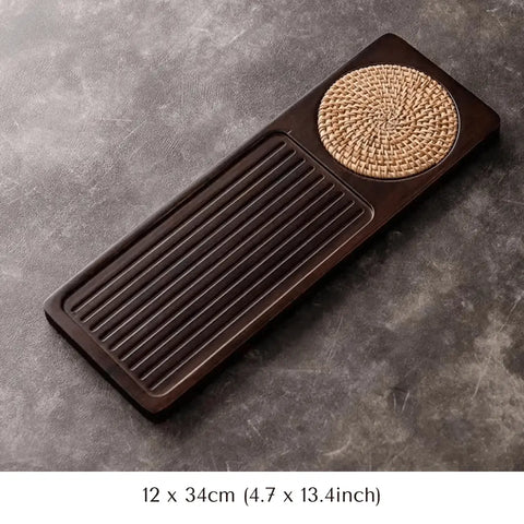 Minimalist bamboo tray with Gongfu tea tools