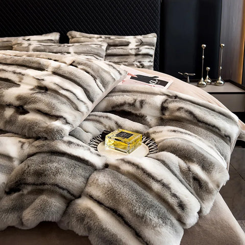 Velvet Bedding Set - Faux Fur Ultra Soft (4PCS)