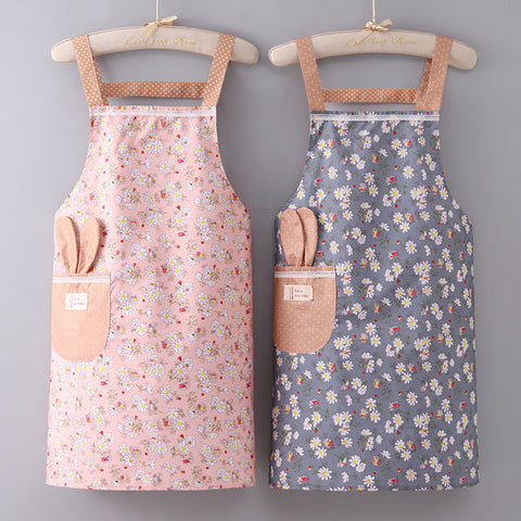 Floral Waterproof Kitchen Apron